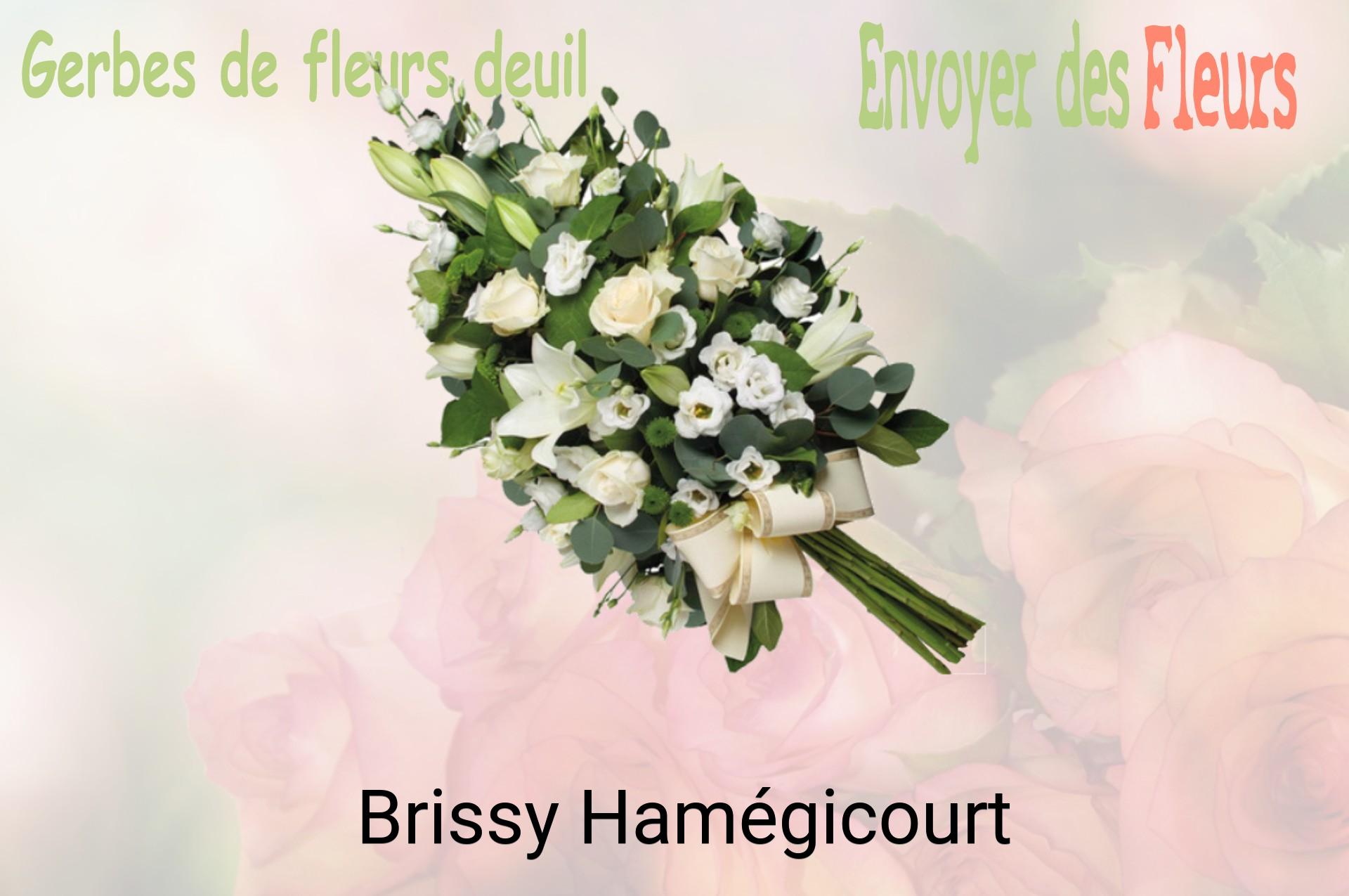 Gerbe de fleurs de deuil livrée à Brissy-Hamégicourt